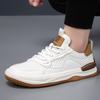 European Station Leather Men's Shoes Thick-soled Breathable Hollow Casual Hole Shoes Men's 2025 Spring New Little White Shoes Tide