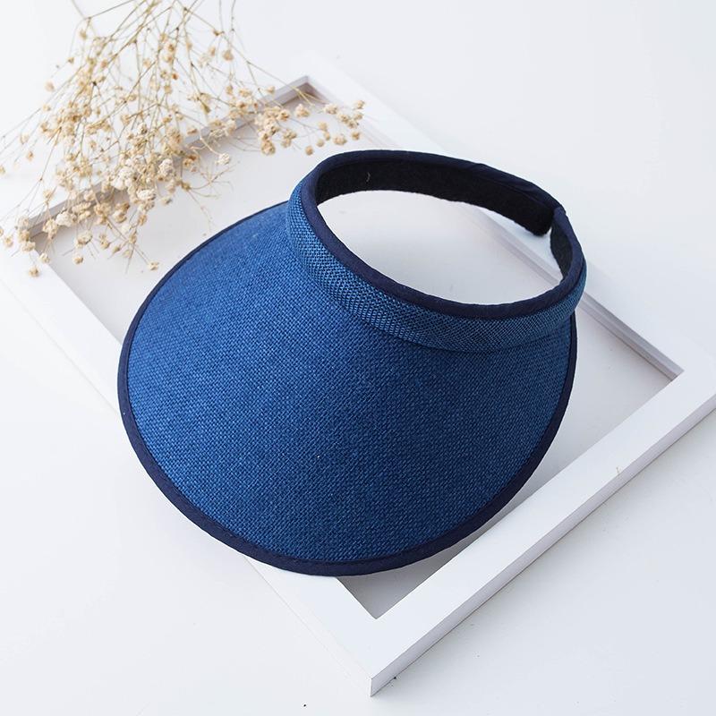 Солнечная шляпа с открытым верхом Солнечная шляпа Детская летняя защита лица Универсальная пляжная шляпа с большими полями Приморская уличная защита от солнца Соломенная шляпа