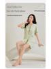 Women's Summer Antibacterial Cooling Pajama Set with Bra Pads - Short Sleeve & Shorts