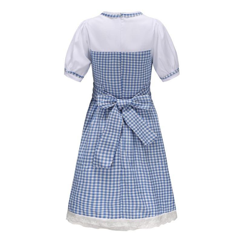 Хэллоуин Волшебник страны Оз Дороти Синее клетчатое платье Пасторальное платье горничной Костюм для выступления