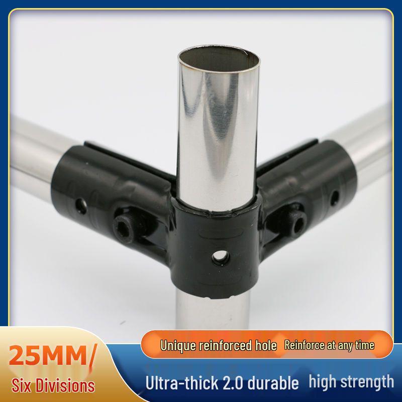 Stainless Steel 25mm Six-Point Pipe Connector for Galvanized and Iron Pipes