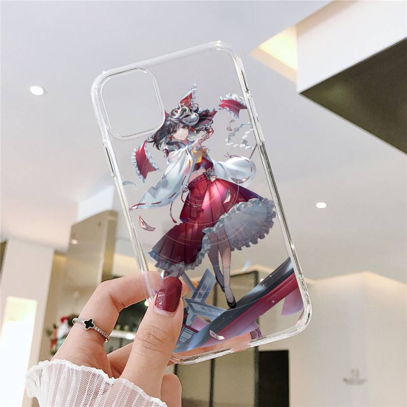 Чехол для телефона Touhou Project Hakurei Reimu для iPhone 11 12 Mini 13 14 Pro XS Max X 8 7 6s Plus 5 SE XR с прозрачным корпусом
