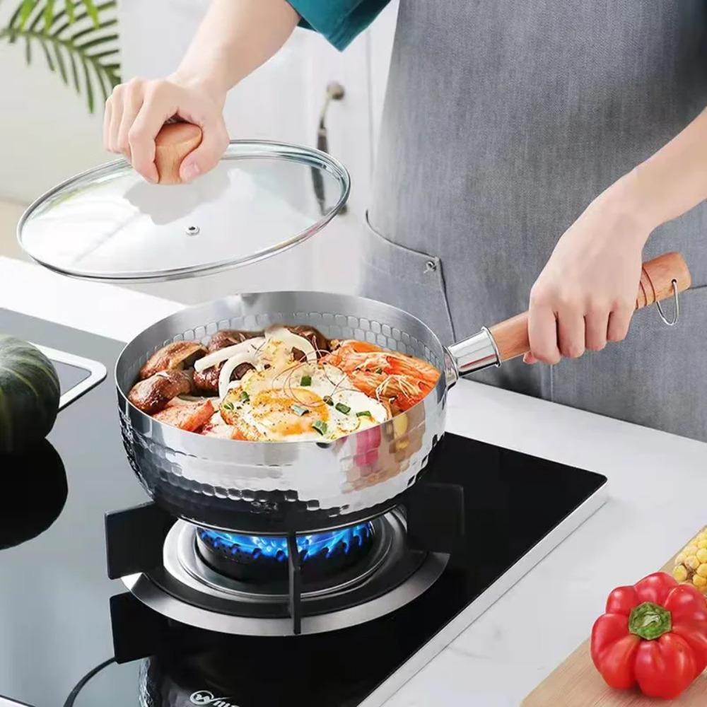Uncoated Snow Pan Stainless-Steel Stew Pots Cookware Soup Pot Baby Supplementary Food