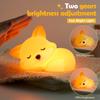 Silicone Fox Night Light Timing Squishy Nursery Sleeping Nightlight Rechargeable Touch Sensor Bedside Lamp For Gift Room Decor