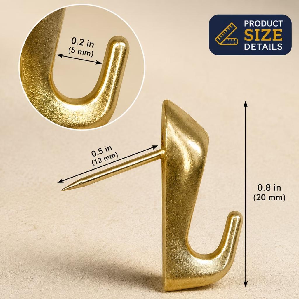 30 PCS Push Pin Hooks for Wall Hanging, Picture Hanging Nails, Multi-Color Decorative Thumbtacks for Bulletin Board