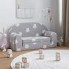VidaXL Children's 2-Seater Sofa Bed, Daybed with Backrest and Armrests, Guest Bed for Toddlers Room, Light Grey 357022