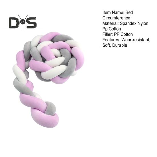 Подушка-шар с узлом, плетеный бампер для детской кроватки, европейский вязаный чехол на поручень для детской кроватки, мягкая пушистая круглая подушка для спальни, дивана, кушетки