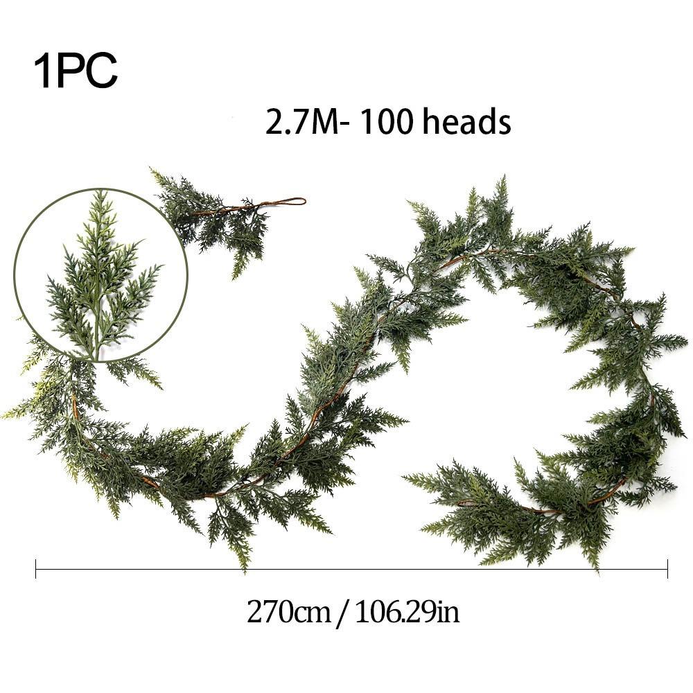 Green Artificial Norfolk Pine Garlands Wall Hanging Simulation Plant Fireplace Decoration