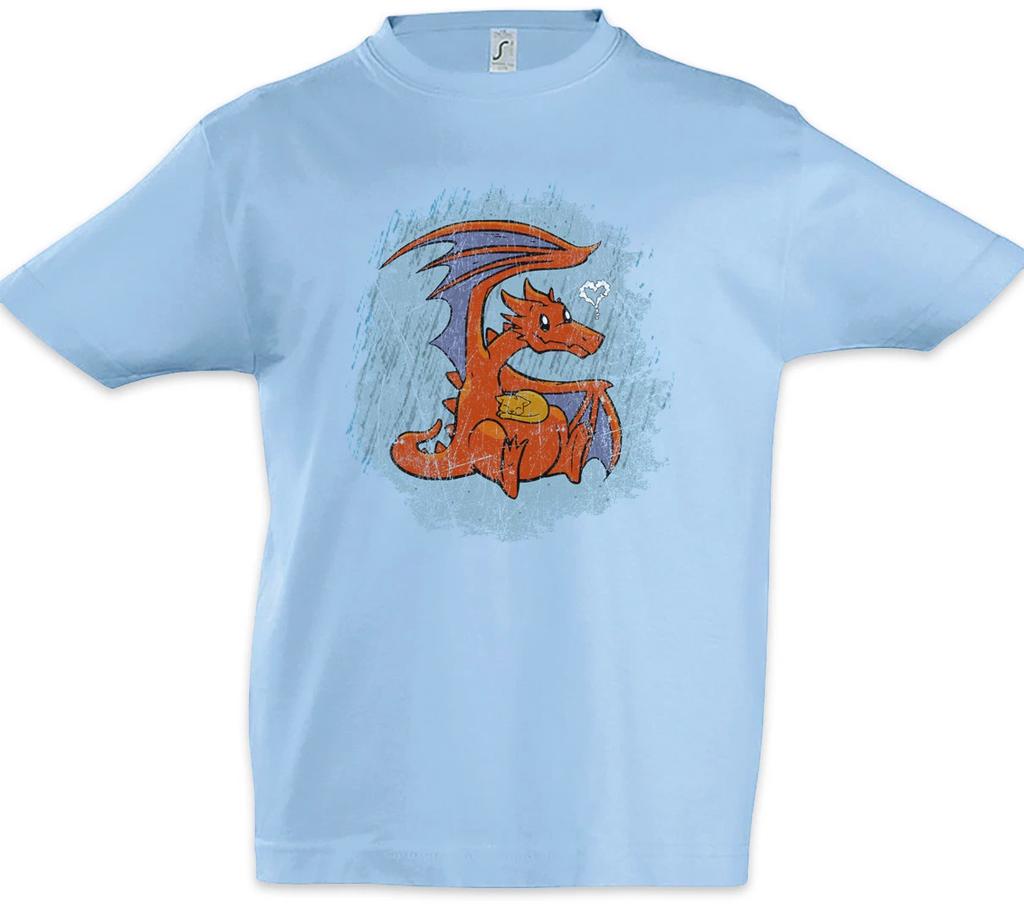Dragon Cat Love Kids Boys T-Shirt Cats Cartoon Comic Toon Addicted Addiction Fun
