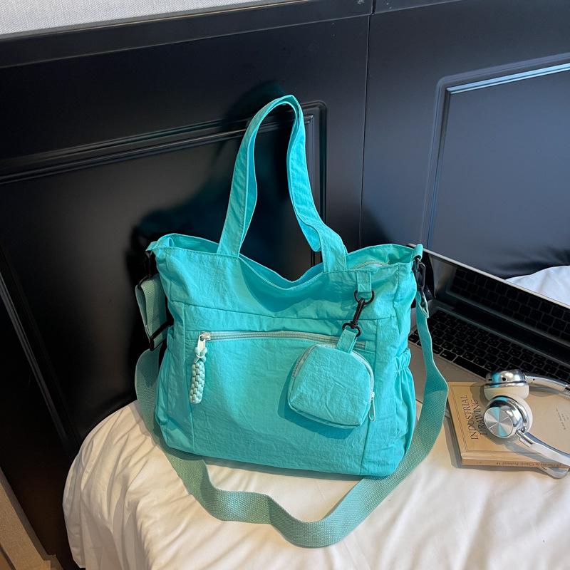 Тканевая сумка большой вместимости женская летняя новая универсальная на плечо, сумка-мессенджер, повседневная сумка-тоут для студенток колледжа