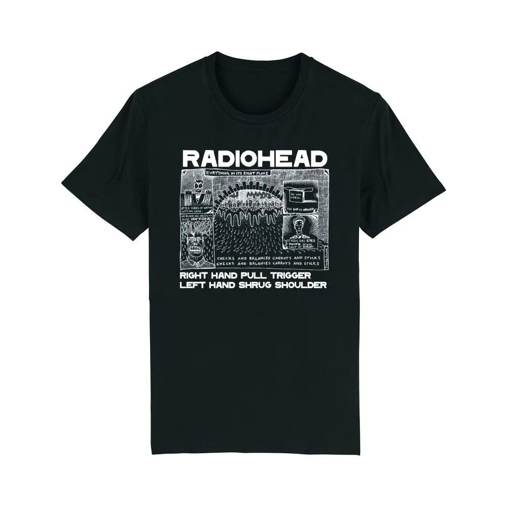 Retro Alternative Rock Radiohead Graphic Cotton T-shirt S-5XL