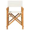 Folding Director S Chair Cream Solid Teak Wood