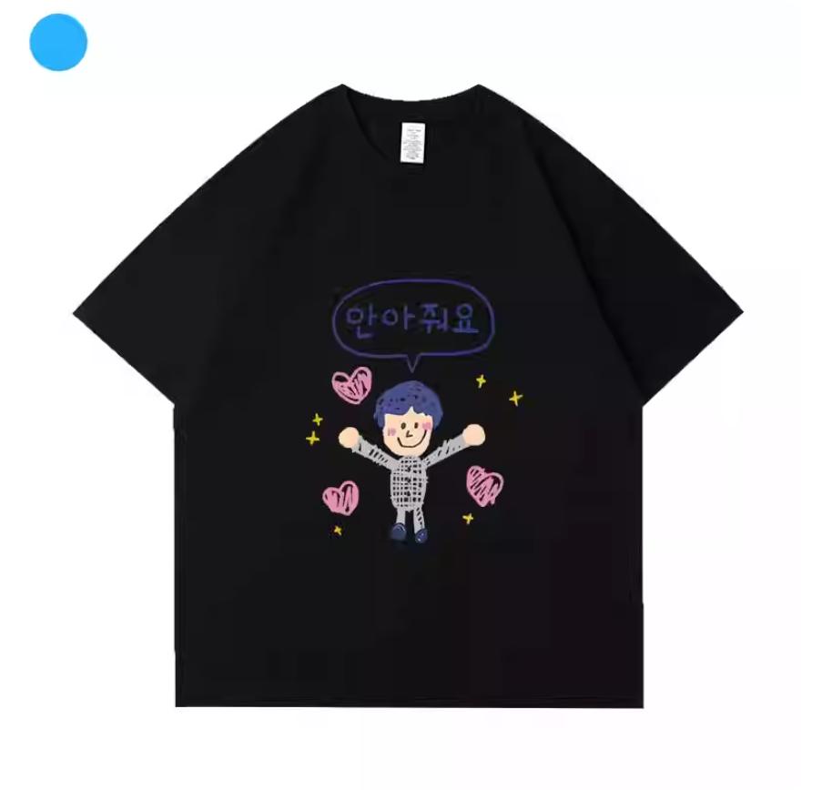 2025 T-shirt Fashion Short Sleeve Jin Runseokjin EP Tour Cotton Women Tshirts Korean Singer New Album Echo Graphic T Shirt