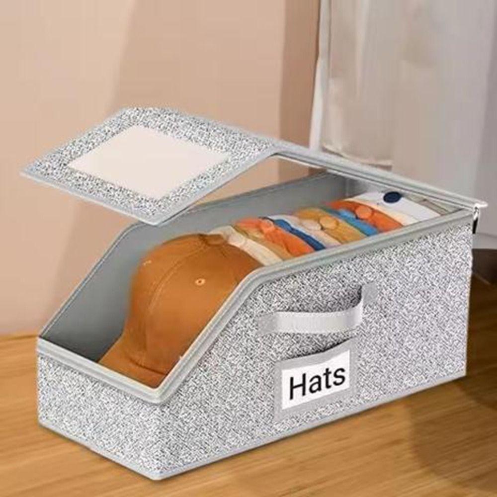 Large Capacity Baseball Cap Storage Box Non-woven Fabric Ball Cap Storage Organizer Closet