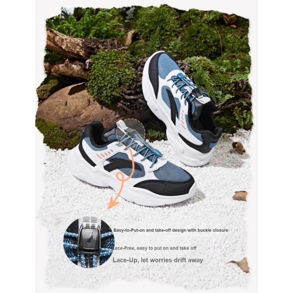 Anta Удобная дышащая амортизирующая прочная детская повседневная обувь детская повседневная обувь синего цвета черного цвета белого цвета A312418802-4