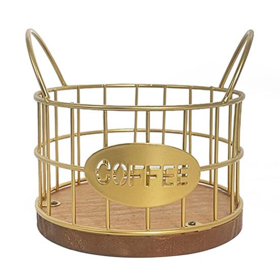 Корзина с деревянным основанием, большая вместительная стойка K, подстаканник, органайзер для хранения фруктов и орехов, бар