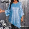 Women's Summer Loose Casual Crew Neck Seven-point Sleeve T-shirt