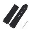 [syzynicy] Силиконовый ремешок, совместимый с часами Hublot Big Bang/Classic Fusion (Черный B, 25*19мм) для мужчин и женщин