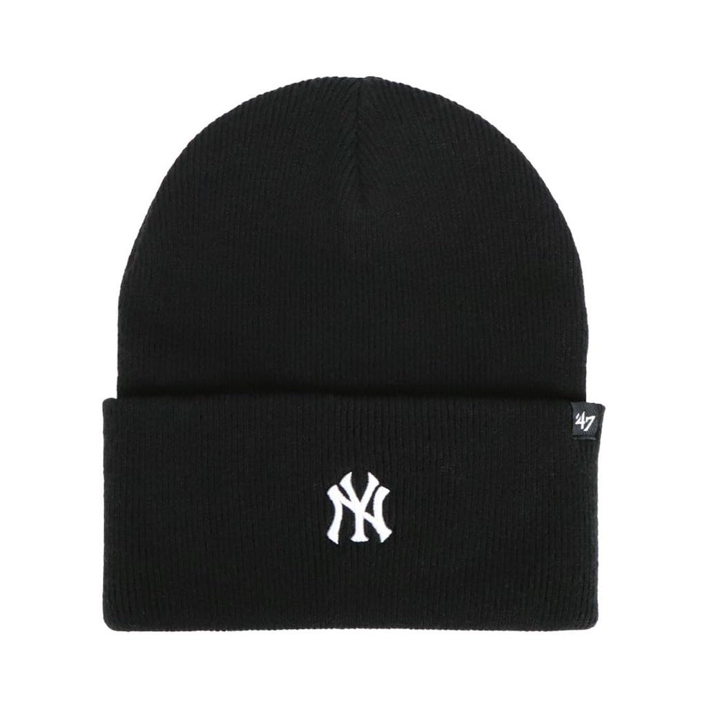 Size 47 Knit and Featuring the Major League Baseball by Featuring the New York Yankees In Black and Cap, Beanie, Men's Women's, Logo, "Base Runner"
