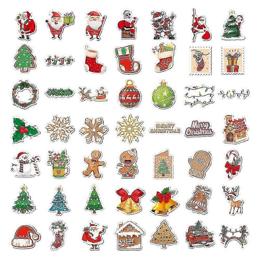 100 Christmas Stickers with Santa and Reindeer for Festive UK DIY Decorations