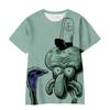 26 Трансграничный мультяшный анимационный спортивный T-shirt с коротким рукавом Губка Боб Квадратные Штаны 3D цифровая печать отправлен с завода-изготовителя