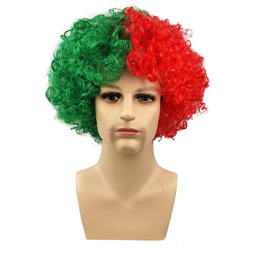 World Cup Party Wig – Colorful National Flag Hairpiece for Football Fans, Carnival & Festivals (Reusable, Hypoallergenic)