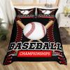 Пододеяльник для мальчиков и девочек, комплект постельного белья с бейсбольной тематикой для подростков, комплект постельного белья из микрофибры с 3D-бейсбольной битой, перчатками, покрывалом для одеяла Twin King Queen Size