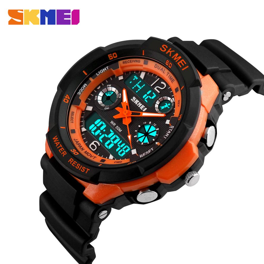 Skmei Детские часы Anti-Shock 5Bar Водонепроницаемые Спортивные детские часы Модные цифровые часы Relogio Masculino 0931 1060