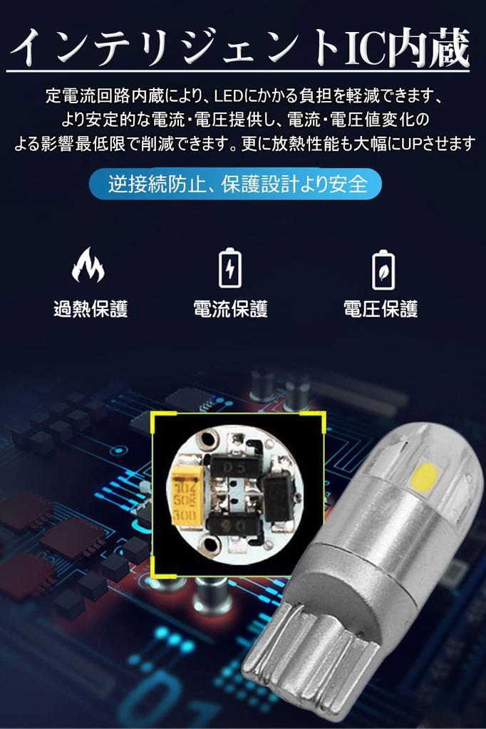 T10 LED Position Lamp, License Lamp, 2 SMD 3020 Chip, Bright LED Chip, High