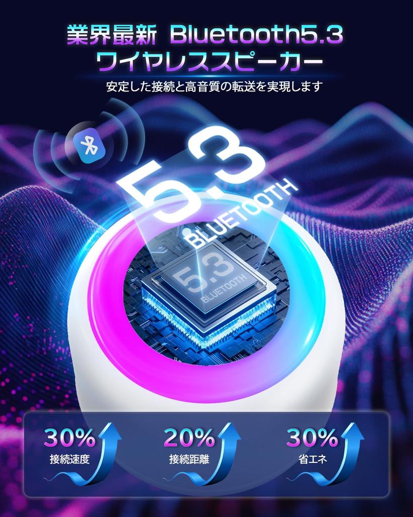 Bluetooth-динамик Светящийся динамик RGB Bluetooth Водонепроницаемый Маленький беспроводной звонок Мини Портативный Совместим с [2025 и Light] Динамик, Динамик, Динамик,