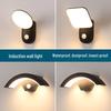 Водонепроницаемый уличный настенный светильник для двора, балкона или дверного проема - Индукционное освещение для террасы, коридора и ворот.