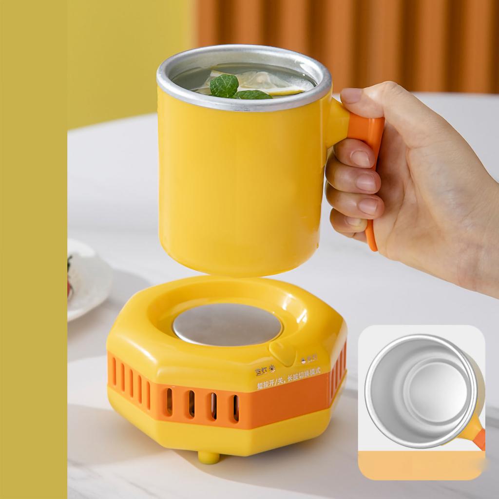 Fast Cooling Cup Portable Yellow Duck Pattern Anti Slip Handle Desktop Mini Drink Chiller for