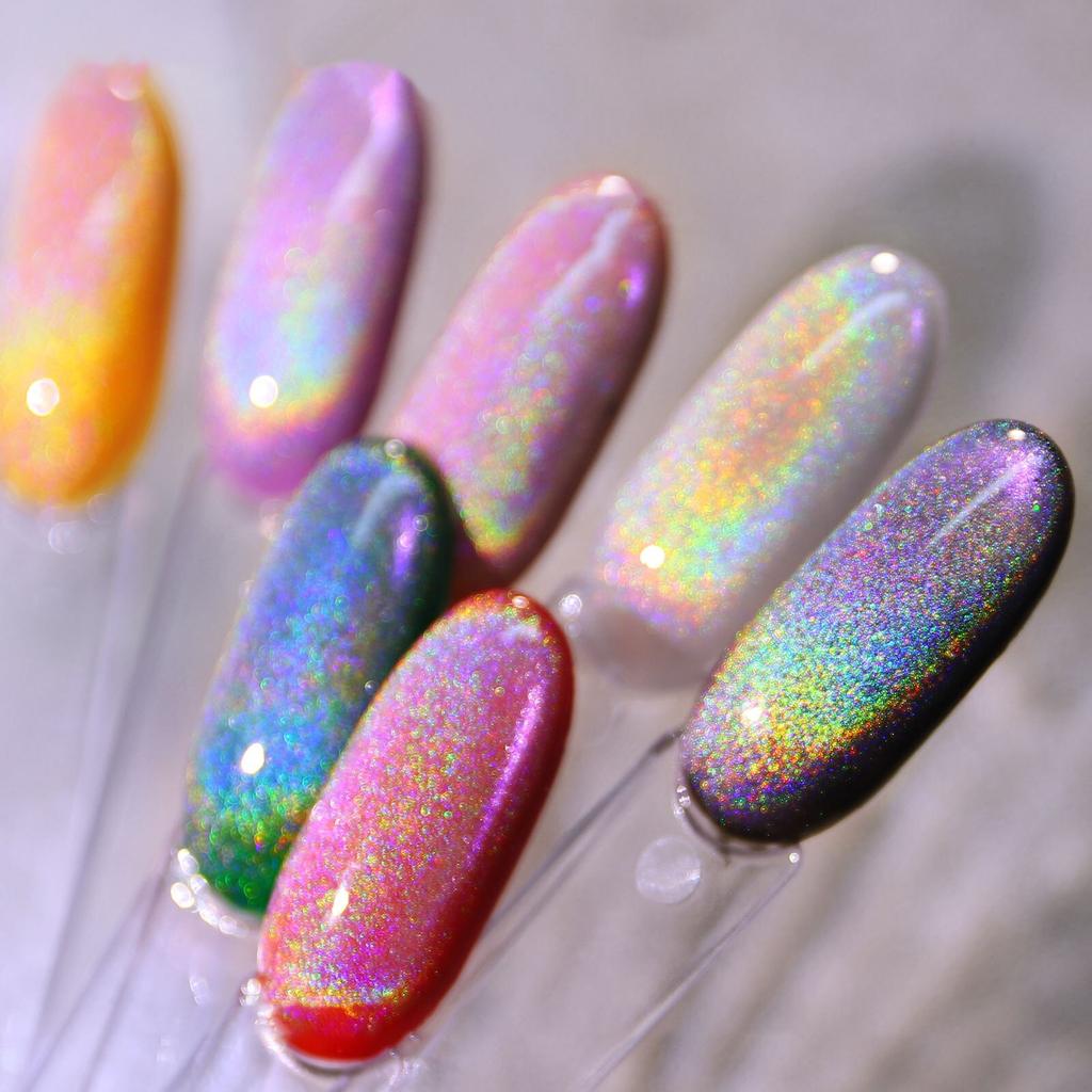 8ml Rainbow Cat Eye Gel Polish Laser Glitter Universal Nail Polish UV LED Gel Manicure Decor