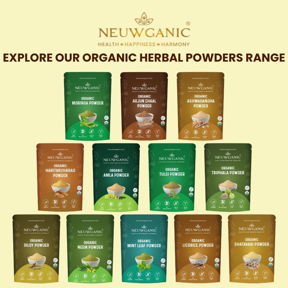 Newganic Органический порошок Харад Харитаки Чернильный орех от темных кругов для кожи лица и здорового пищеварения, упаковка 200 г, 1 шт.