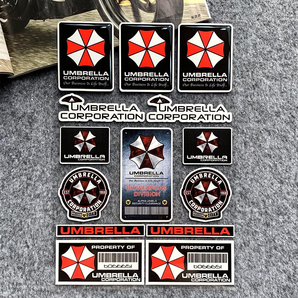 Наклейка на мотоцикл/машину Resident Evil Umbrella: Водонепроницаемая и прочная наклейка
