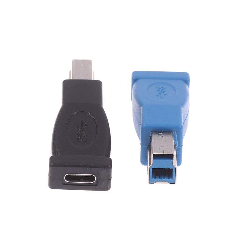 Адаптер-коннектор USB Type C 3.0 (мама) на USB 3.0 B (папа) для передачи данных для принтера, сканера, внешних жестких дисков, ноутбука