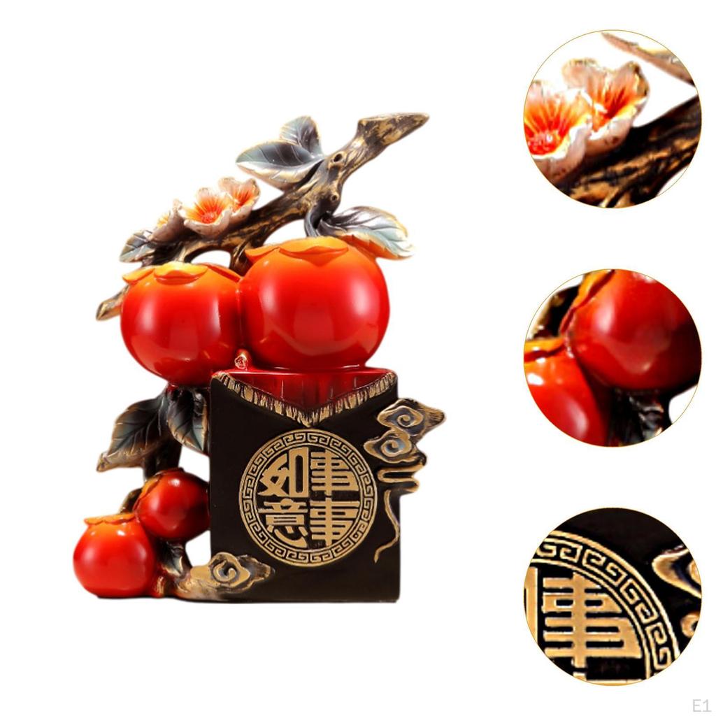 Статуэтка из смолы хурмы, статуэтка фэншуй, праздничный подарок, ручная работа, китайское украшение на удачу
