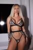 Женский сексуальный комплект из бюстгальтера и подвязок с леопардовым узором