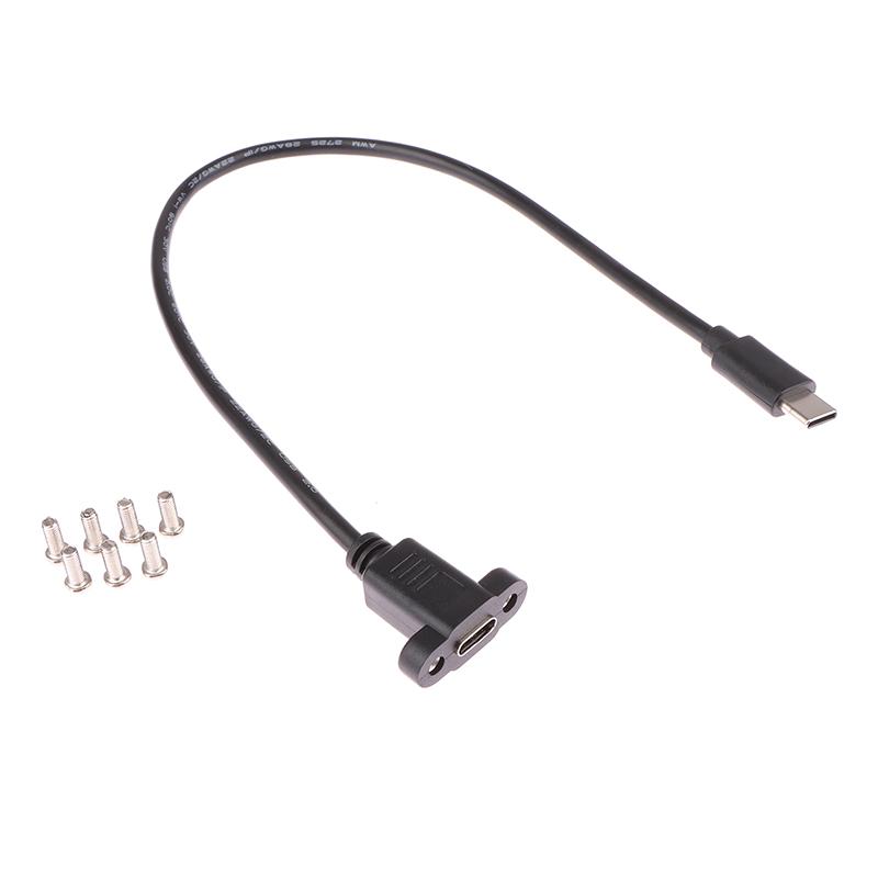 USB 3.1 Type C Micro Usb2.0 With Panel Mount Screw Extension Cable Cord USB C Male To Female Extending Wire Extender Data Cord
