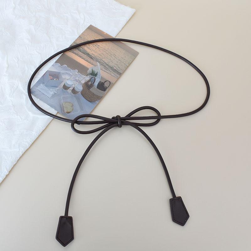 Womens Stylish Soft Faux Leather Rope Belt With Adjustable Tie For Dresses And Coats