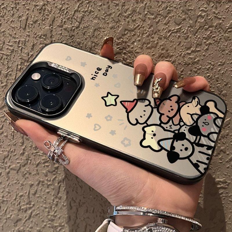 Christmas star puppy iPhone16 mobile phone case 13 tide 12 female 11 cartoon 14pro all-inclusive Apple 15prom