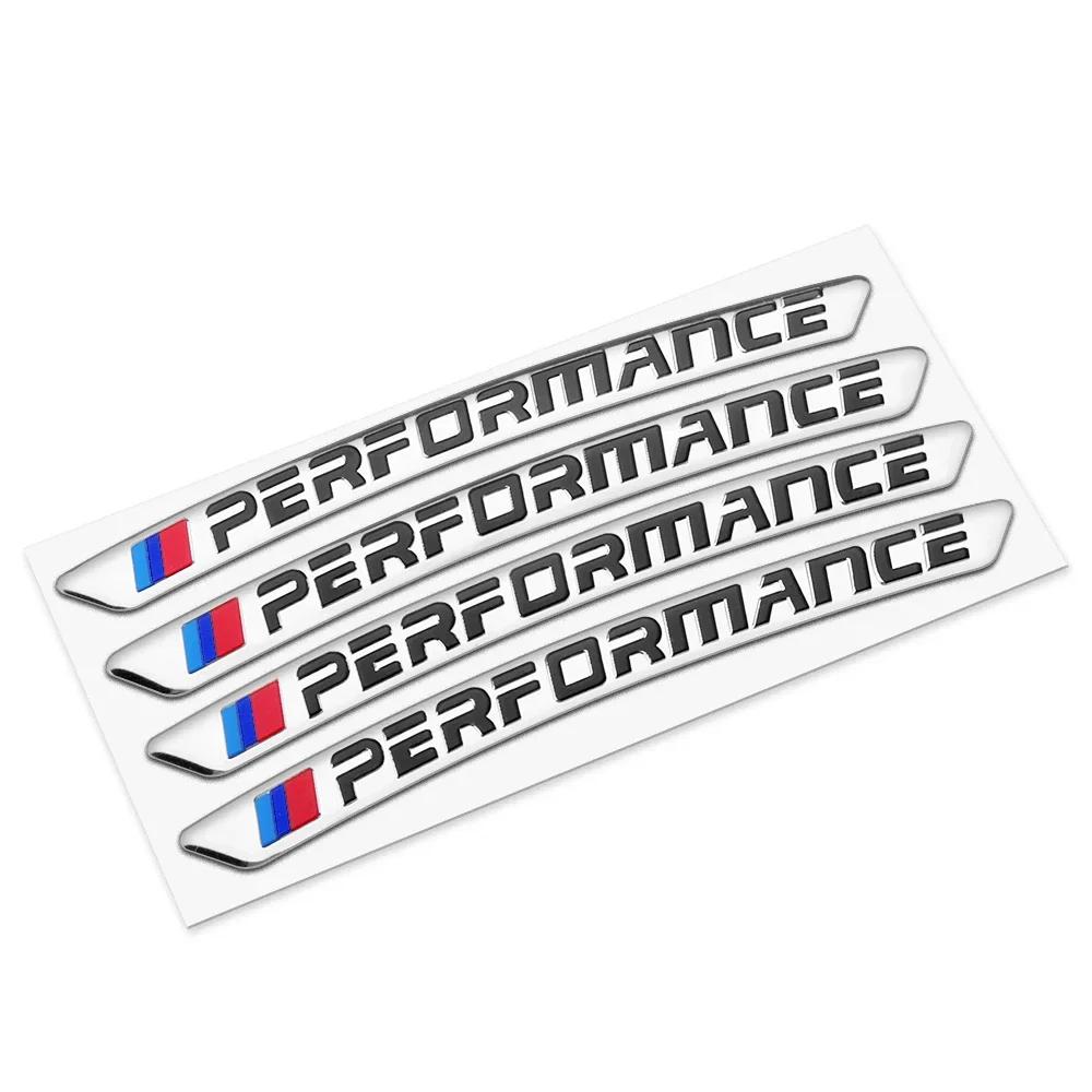 4Pcs Aluminum Car Wheel Rims Stickers Badge Auto Decoration For Bmw Performance E46 E90 E60 F10 F30 E39 E36 F20 E87 G30 E92 E91