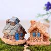 Household Fashion Decoration Creativity DIY Succulent Plants Pot Culture Microlands Craft Fairy Castle Stone House Accessories