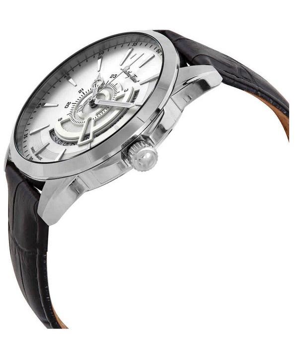 Mathey-Tissot Mondo Кварцевые мужские часы с кожаным ремешком и серебряным циферблатом H711AS