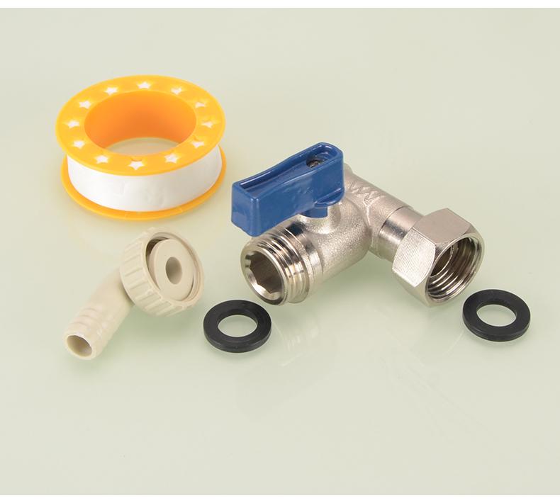 Brass Water Heater Blow-Off and Drain Valve with Thickened 4-Point Joint for Descaling and Cleaning