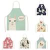 Cartoon Print Apron Cute Girly Heart Kitchen Apron Adult Cleaning Apron Children's Painting Antifouling Decorative Bib