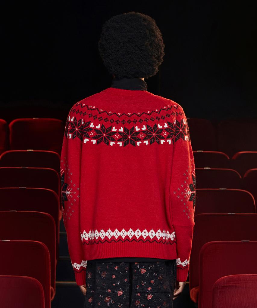 UNALLOYED Argyle Nordic Knit / Red