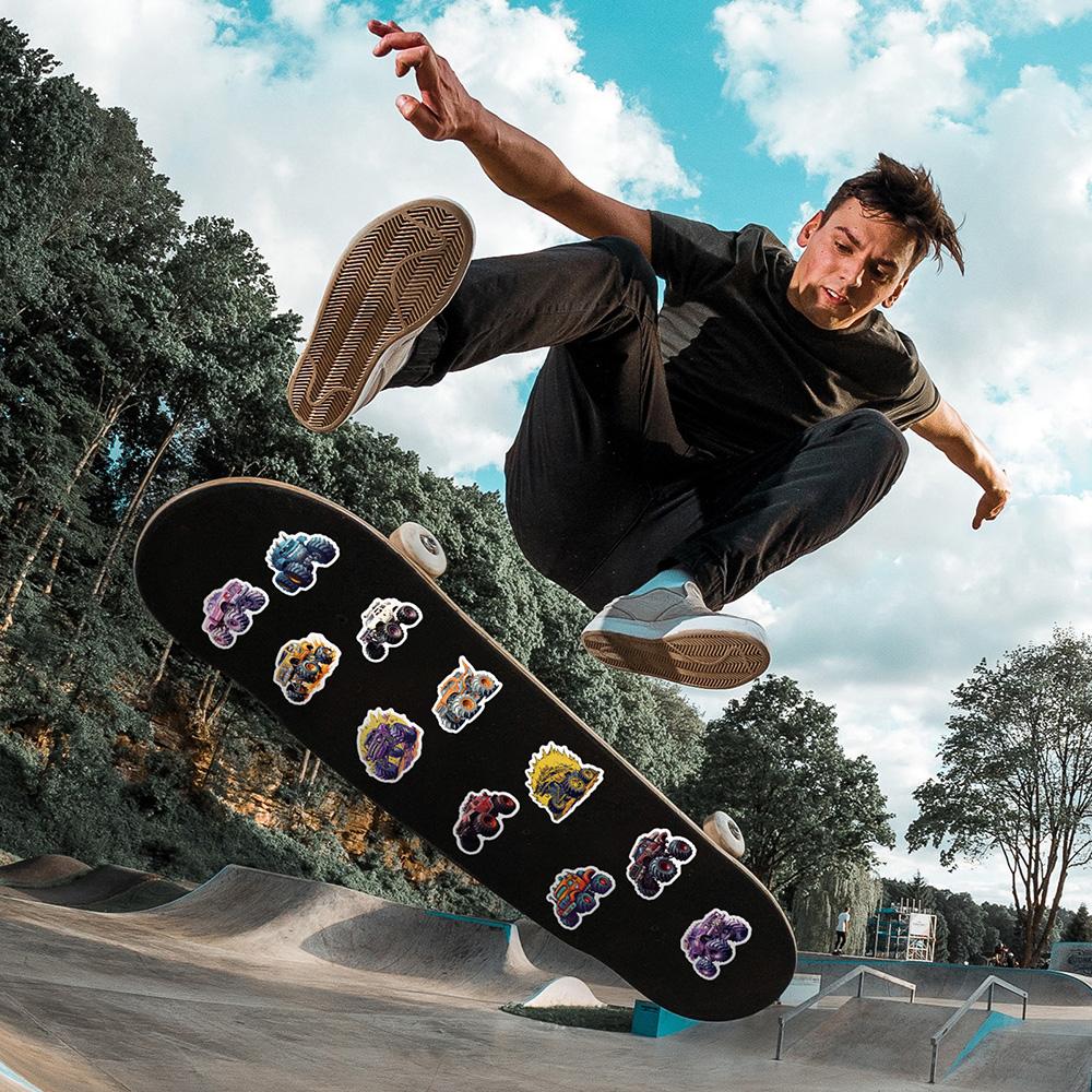 10/30/50 шт. Monster Truck, мультяшные наклейки для автомобиля, сделай сам, ноутбук, чемодан, скейтборд, граффити, наклейки, забавные для детей игрушки, подарок