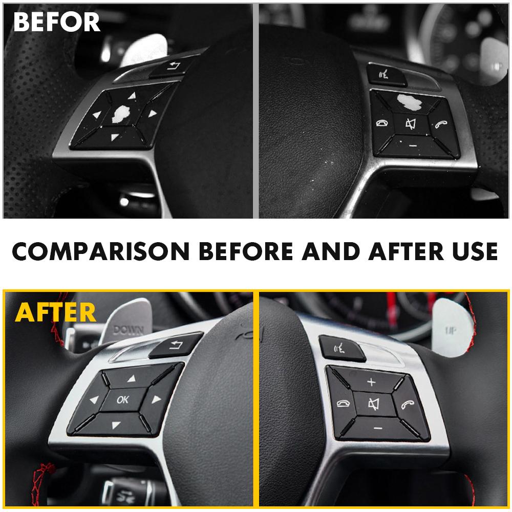 Черная наклейка на рулевое колесо, кнопка переключения, накладка для Mercedes Benz ABCE Ml Gl Cla Gla Glk Sl Class W176 W212 W204