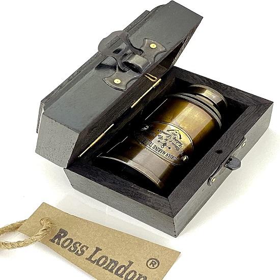 Латунный карманный телескоп в античном стиле, пиратский морской мини-телескоп охотника, викторианский стиль с деревянной коробкой